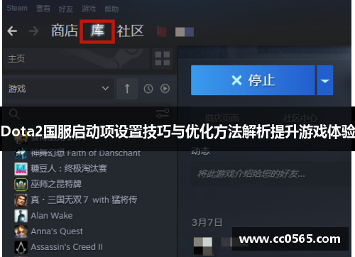 Dota2国服启动项设置技巧与优化方法解析提升游戏体验